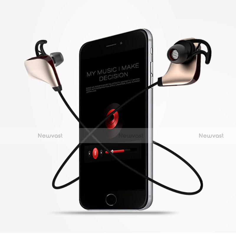 Wireless Bluetooth Sports Stereo Earphone Headset H35 Gold