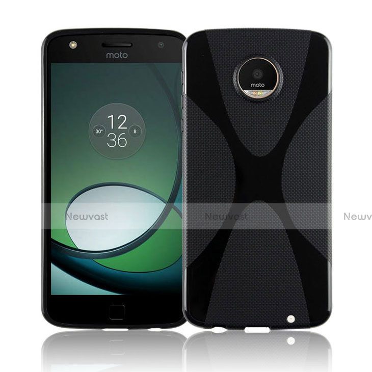 X-Line Transparent Gel Soft Case T01 for Motorola Moto Z Play Black