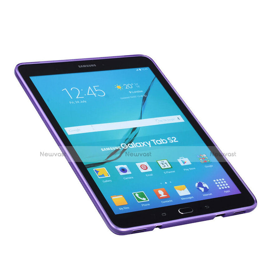 X-Line Transparent TPU Soft Case for Samsung Galaxy Tab S2 8.0 SM-T710 SM-T715 Purple